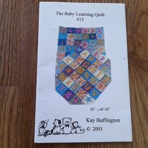 Alphabet Baby Learning Quilt Sewing Pattern 35" x 40.5" Letters Numbers Shapes
